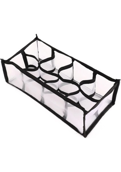 Siyah 8 Izgara Stili Katlanır Iç Giyim Saklama Kutusu, Iç Çamaşır Çekmece Bölücüler Külot, Çorap, Külot Için Giysi Organizatör Seti Yeni Moda (Yurt Dışından)