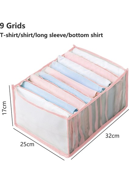 Pink T-Shirt Storage Style 2021 New Sock Pants Organizer Storage Box Drawer Closet Organizers Divider Boxes For Scarves Socks Bra 7 Grids (Yurt Dışından) fiyatları