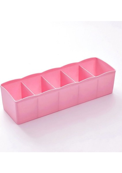 Pembe Tarzı Plastik Çekmece Tipi Saklama Kutusu Iç Çamaşırı Çorap Ev Masaüstü Ev Saklama Kabı Bölünmüş Giyim Dolap Organizatör (Yurt Dışından)