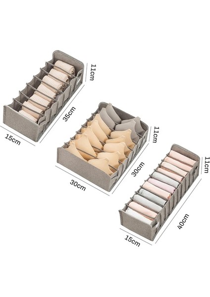A-Bej 7 Izgara Stili Çorap Için Yurt Klozet Organizatörü Ev Ayrılmış Iç Çamaşırı Saklama Kutusu 7 Izgaralar Kot Sutyen Organizatörü Katlanabilir Çekmece Organizatörü (Yurt Dışından) fırsatları