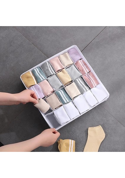 Beyaz Stil Yıkanabilir Çekmece Organizatörleri Saklama Kutusu Kılıf Sutyen Bağları Iç Çamaşırı Çorap Eşarp Çekmece Organizatörleri Bölücü Kapaklı Klozet Organizatörü (Yurt Dışından) modelleri