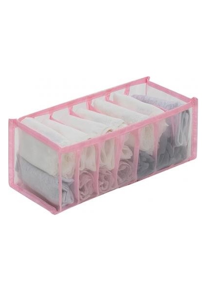 Pembe 7 Izgara Stili Izgaralar Iç Çamaşırı Çorap Sutyen Ayırıcı Saklama Kutusu Dolap Çekmece Organizatör Yatak Odası Dolap Ayrı Iç Çamaşırı Saklama Kutusu (Yurt Dışından)