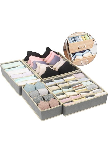 Çikolata Tarzı 6 Izgara Iç Çamaşırı Çekmece Organizatör 4 Takım Katlanabilir Iç Çamaşırı Çekmece Organizatör ve Giyinmek Için Dolap Bölücüler Saklama Kutusu Çorap Iç Çamaşırı (Yurt Dışından) fiyatları