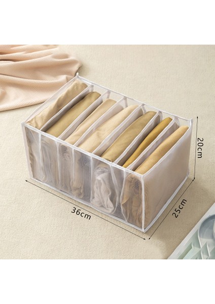 Beyaz 7 Izgara L Tarzı Gardırop Giysi Organizatörü Iç Çamaşırı Kot Saklama Kutusu Çorap Sutyen Katlanabilir Bölücü Çekmece Dolap Ev Giysileri Organizatör Yıkanabilir (Yurt Dışından) fiyatları