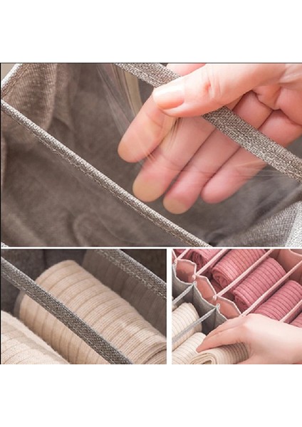 Siyah-M 11 Izgara Stili Katlanır Iç Çamaşırı Saklama Kutusu Dolap Çekmece Bölücü Giysi Saklama Kutusu Külot Atkı Çorap Bracloset Organizatör Syst (Yurt Dışından) indirimleri