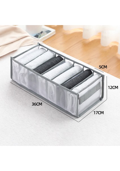 GRI36X17X12CM Tarzı Kot Saklama Kutuları Klozet Organizatörü Katlanabilir Iç Çamaşır Organizatörleri Pantolon Depolama Bölmeleri Çekmece Organizatörü Gardırop Organizatörü (Yurt Dışından) fiyatları