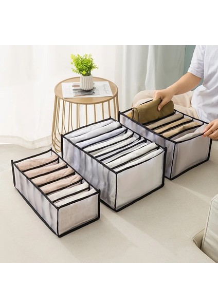 GRI36X17X12CM Tarzı Kot Saklama Kutuları Klozet Organizatörü Katlanabilir Iç Çamaşır Organizatörleri Pantolon Depolama Bölmeleri Çekmece Organizatörü Gardırop Organizatörü (Yurt Dışından) indirimleri