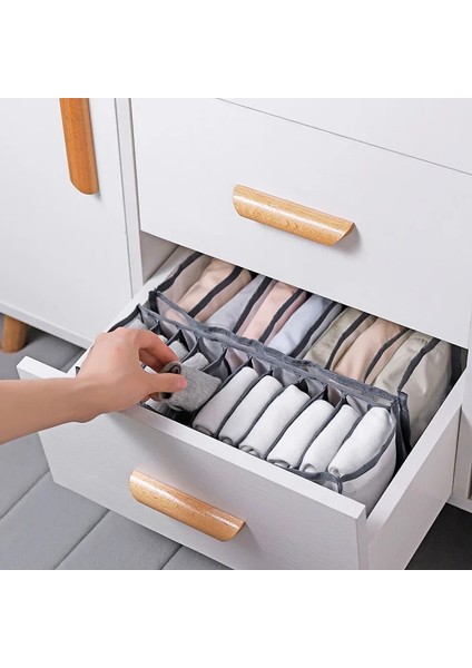 Bej 7 Grıd Stili Iç Çamaşırı Sutyen Organizatör Saklama Kutusu 3 Renkler Çekmece Dolap Organizatörleri Kutuları Iç Çamaşırı Atkı Çorap Sutyen Dropship (Yurt Dışından) fiyatları