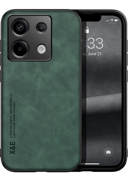 Poco X6 Cilt Hissi Manyetik Çekim Cep Telefonu Kılıfı (Yurt Dışından)