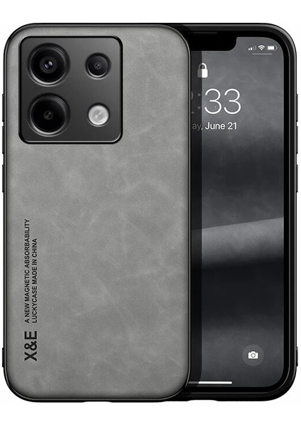 Poco X6 Cilt Hissi Manyetik Çekim Cep Telefonu Kılıfı (Yurt Dışından)