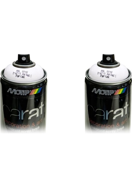 Carat Ral 9016 Parlak Trafik Beyazı Sprey Boya 2 Adet