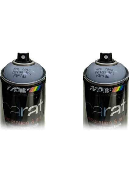 Carat Ral 7040 Parlak Beton Gri Sprey Boya 2 Adet