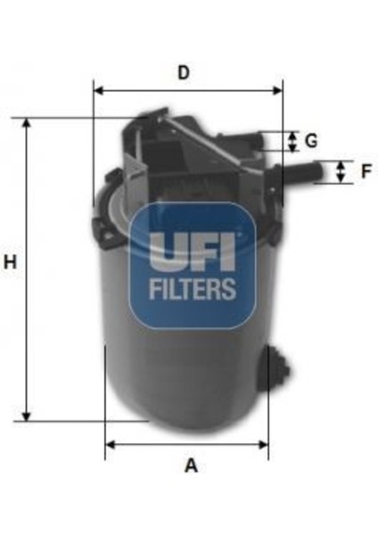 Ufı 24.061.01 Mazot Filtresi Kadjar 15- / Qashqaı 11- X-Traıl 13- 1.5 Dcı 1.6 Dcı Uyumlu