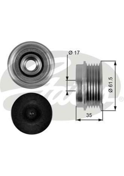 OAP7033 Alternatör Kasnagı Passat 97-00 / A4 1.9 Tdı 1.8 1.8t 1.6