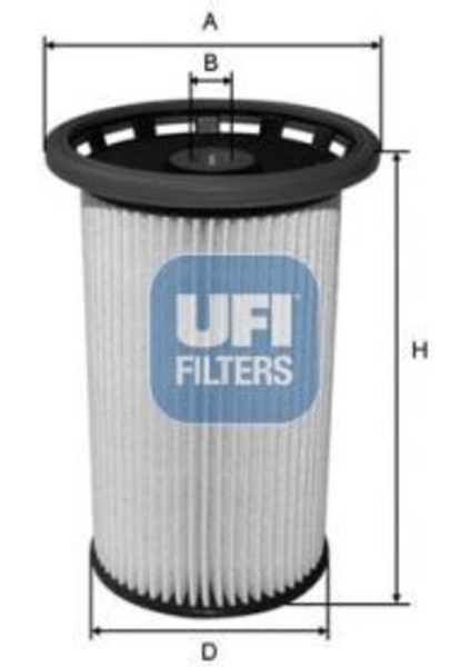 Ufı 26.038.00 Mazot Filtresi Golf Vıı 13- 14- Tıguan 14- Caddy Iıı 11- / A3 12- / Toledo Leon Iıı 12- / Oc Uyumlu
