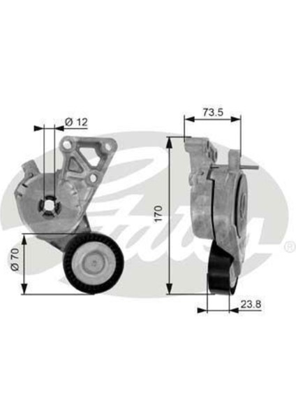 T38148 Alternatör V Kayıs Gergı Rulmanı Kütüklü Caddy Golf Iv V Jetta Passat Polo Clasıc Fabıa Octavıa Tol