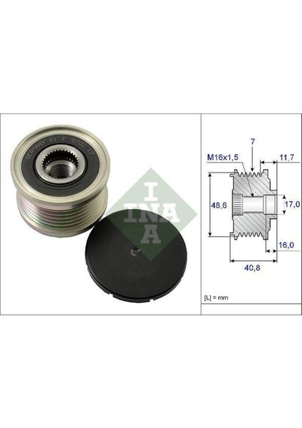 535008010 Alternatör Kasnagı Megane Laguna Trafıc / Qashqaı 2.0 Dcı 2.0 1.9