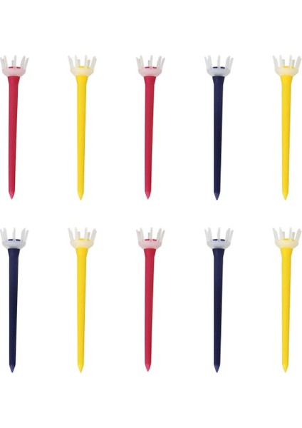 10 Pe Golf Tee Taç Pençe Tee Değiş 80MM (Yurt Dışından)