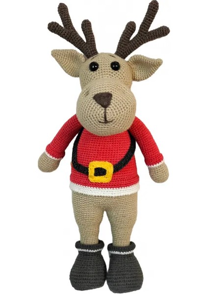 Amigurumi Geyik Örgü Oyuncak -35 cm