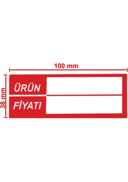 Silinebilir Pvc Market Etiketi Raf Önü Etiketliği 50'li