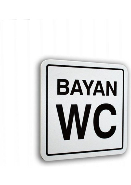 Pvc Elegan Yazı Kadın Wc 12X12CM