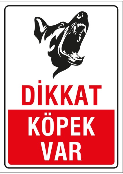 Dikkat Köpek Var 35X50 Cm. Saç Levha