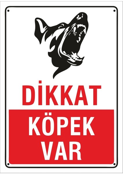 Dikkat Köpek Var 25X35 Cm. Saç Levha