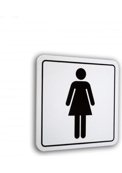 Pano Pvc Sembol Bayan Wc 12X12 Cm.