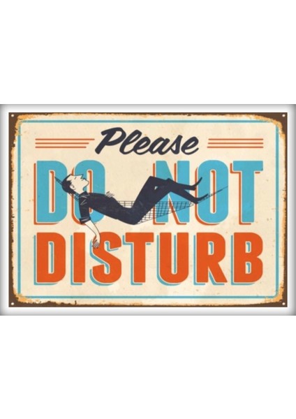 Retro Ahşap Levha " Do Not Dısturb" 25X35CM Mdf