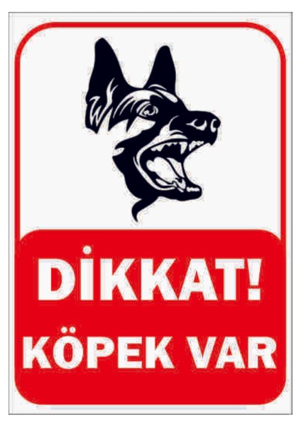 Trafik ve Uyarı Levhası Dikkat Köpek Var 2. Tip A4 Boy Foreks Levha