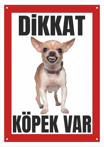Uyarı Yönlendirme Levhaları "dikkat Köpek Var" Metal 25X35CM