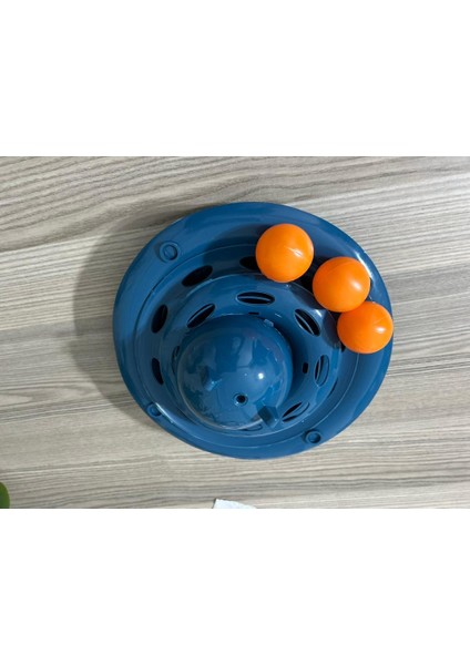 3 Katlı Mavi Kedi Oyuncağı