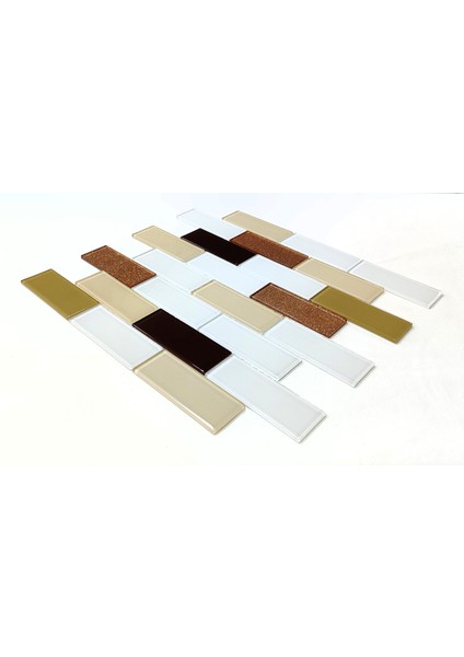 Mutfak Tezgah Arası Kristal Cam Mozaik. Karodaki Cam Ölçüleri: 36X98X4 Mm. Karo Ölçüsü: 30X30CM. ( - 1 M2 Fiyatıdır ) fırsatları