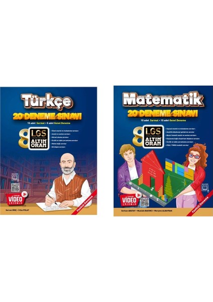 Altın Oran 8. Sınıf Türkçe - Matematik 20 Deneme Sınavı 2 Kitap