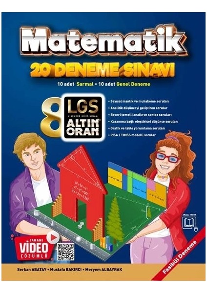 Altın Oran 8. Sınıf Türkçe - Matematik 20 Deneme Sınavı 2 Kitap modelleri