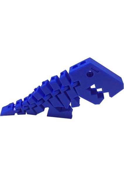 3D Printer Baskımekanizmalı Dinazor Mavi