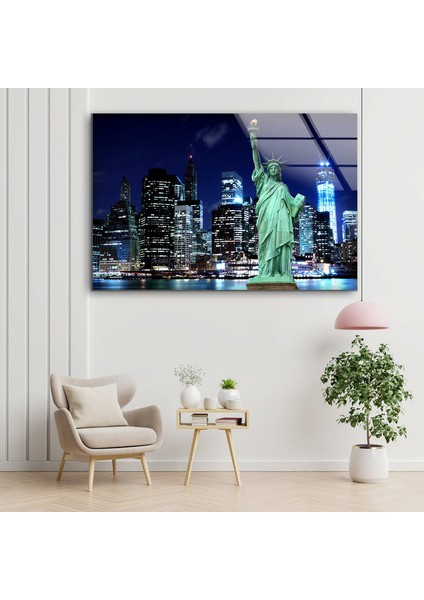 Özgürlük Heykeli Temperli Cam Duvar Tablosu modelleri