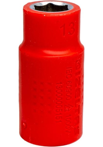 Izeltaş 13000005151 1000V Izoleli 6 Köşe 1/2" Lokma Anahtar 13 mm