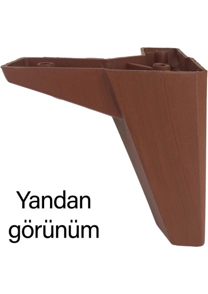 Serdivan 12 cm Ceviz Ahşap Desenli Lüx Mobilya Kanepe Sehpa Ünite Koltuk Ayağı Baza Ayak