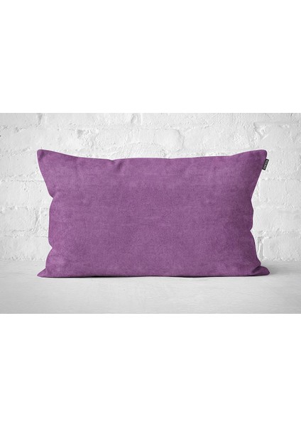 Tekli Kadife Dokulu Kırlent Kılıfı Mor modelleri