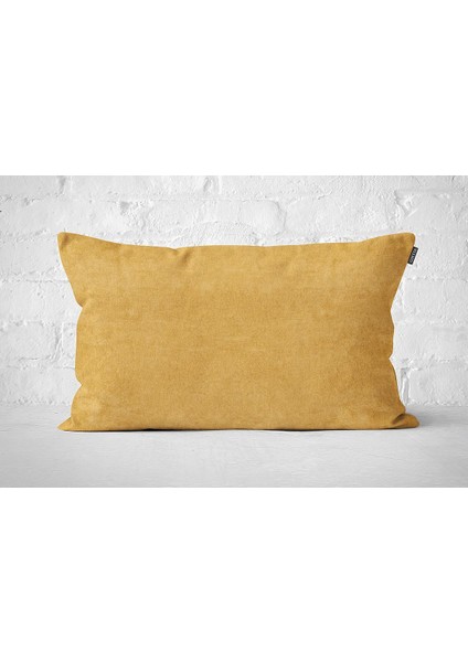 Tekli Kadife Dokulu Kırlent Kılıfı Sarı modelleri