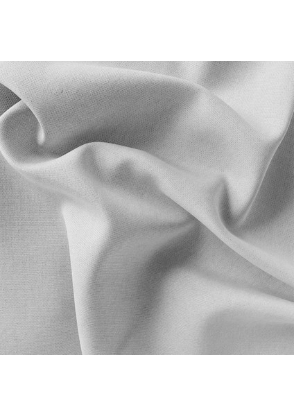 Tekli Kadife Dokulu Kırlent Kılıfı Açık Gri