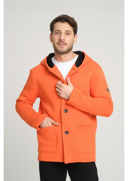 Kapüşonlu Içi Şardonlu Oversize Ceket (E22-60700)