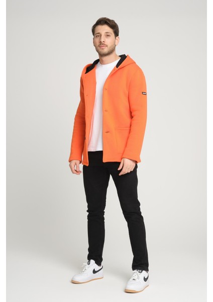 Kapüşonlu Içi Şardonlu Oversize Ceket (E22-60700)