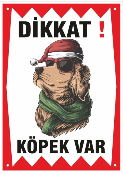 Uyarı ve Yönlendirme Levhaları " Dikkat Köpek VAR"25X35 cm Metal