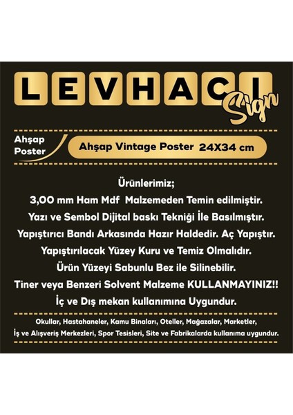 Ahşap Vintage Tablo " Olmak Yada Olmamak " Ahşap Mdf 25X35CM