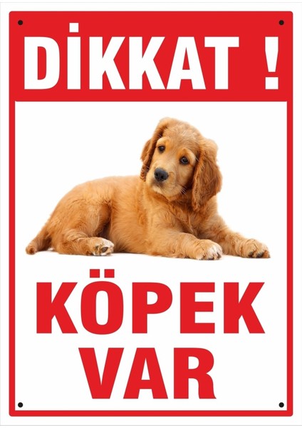 Uyarı Yönlendirme Levhaları "dikkat Köpek Var" Metal 25X35CM