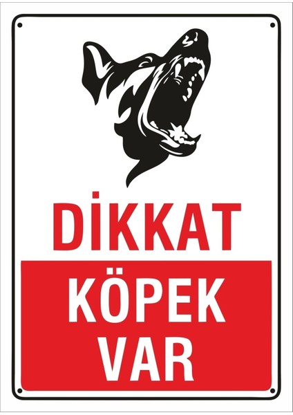 Dikkat Köpek Var 25X35 Cm. Saç Levha