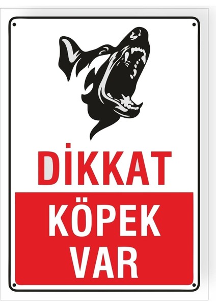 Dikkat Köpek Var 25X35 Cm. Saç Levha