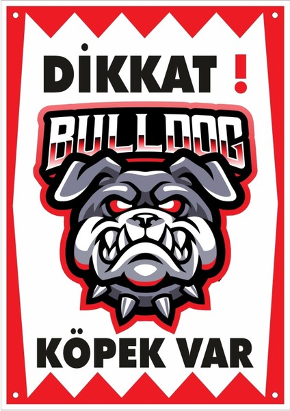 Uyarı ve Yönlendirme Levhaları " Dikkat Köpek VAR"25X35 cm Metal